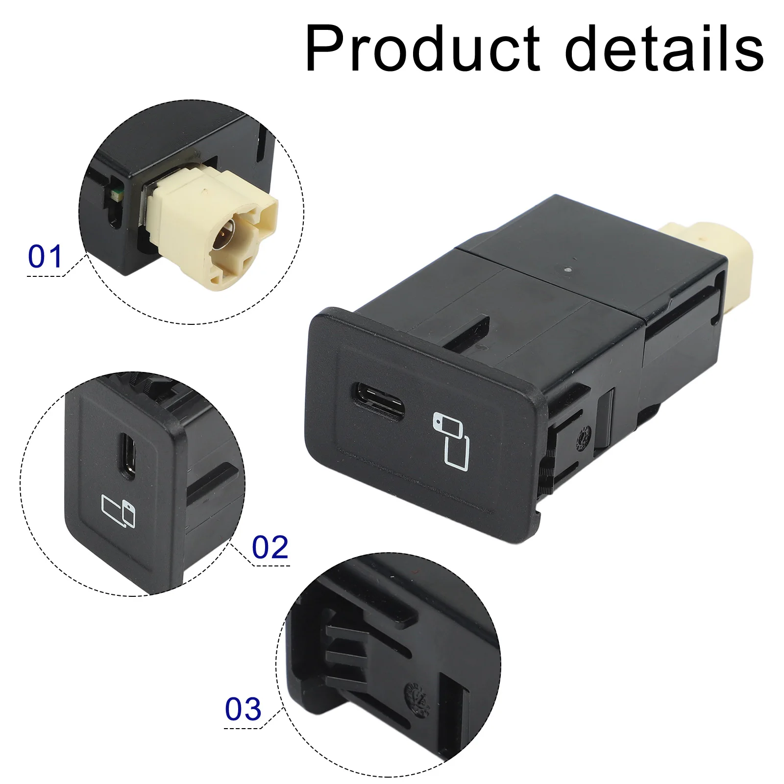 Part Name A2478203802 Car USB Interface ABS Material Black Color Non-deformation For Mercedes for A Class Part