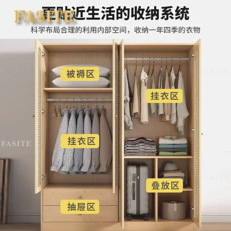 For Bedroom Wardrobe Opposite Door Storage Cabinet All Solid Wood Locker Log Cabinet Imported Finnish Pine Household