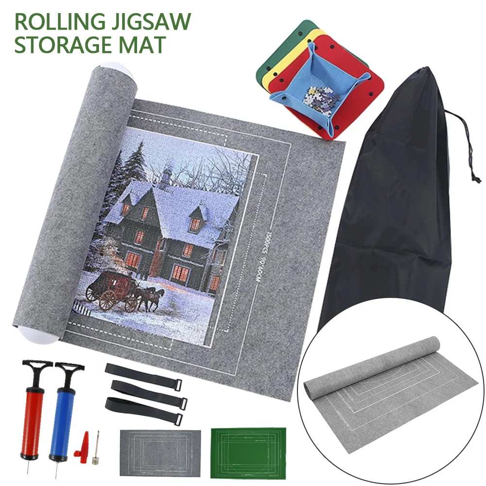 

Puzzle Mat Roll Up Puzzles Board for Jigsaw to 3000pcs Large Portable Table Saver Mats Puzzle Keeper Cover Holder Organizer Pad