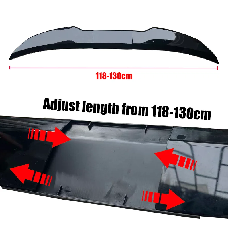 For BMW Accessories 3 Series E46 Coupe & Sedan 1999+ Car Rear Spoiler Lip Wing 3PCs Gloss Black ABS DuckTail Highkick Adhesive view 3
