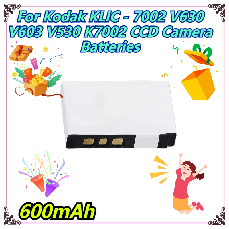 600mAh Untuk Baterai Kamera CCD Kodak KLIC - 7002 V630 V603 V530 K7002