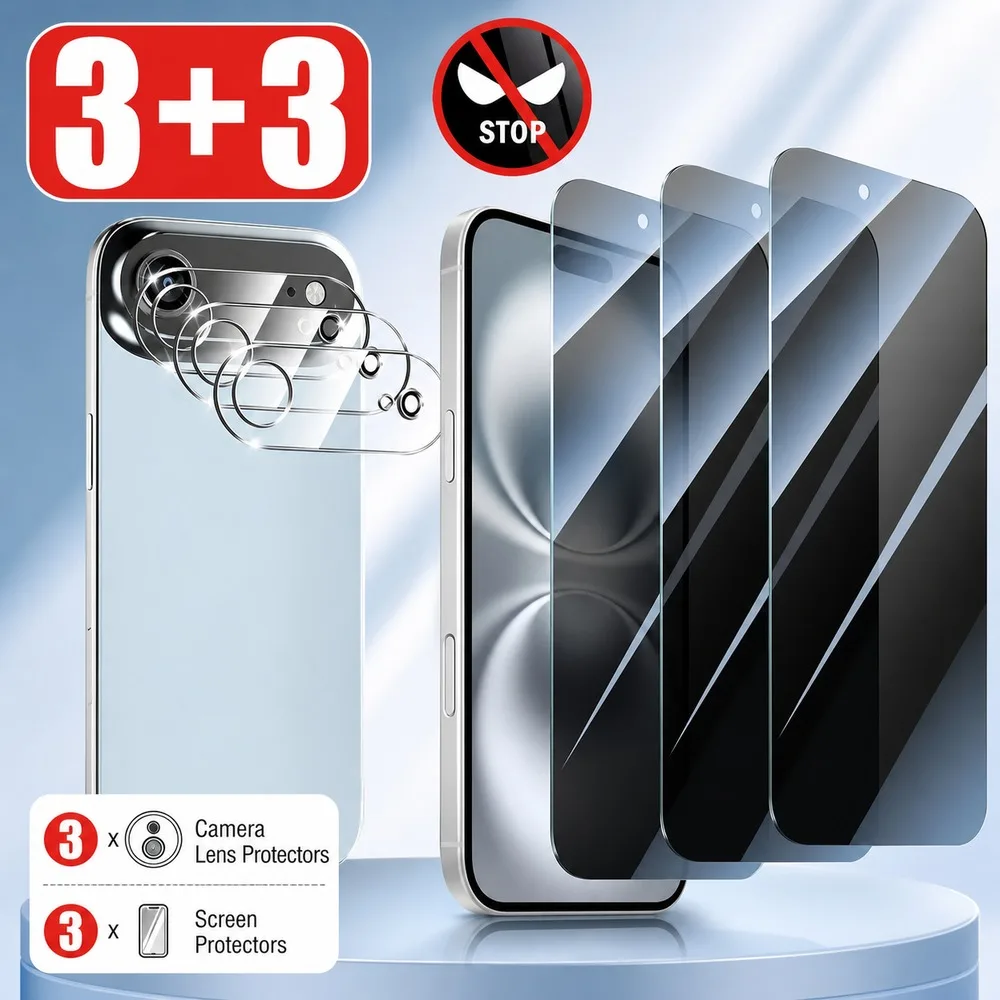 3+3 Stück Privatsphäre-Schutzglas für vivo X300 X300 FE X300 Pro X300 Ultra Anti-Spy Displayschutz für vivo X300s X200 X200 FE