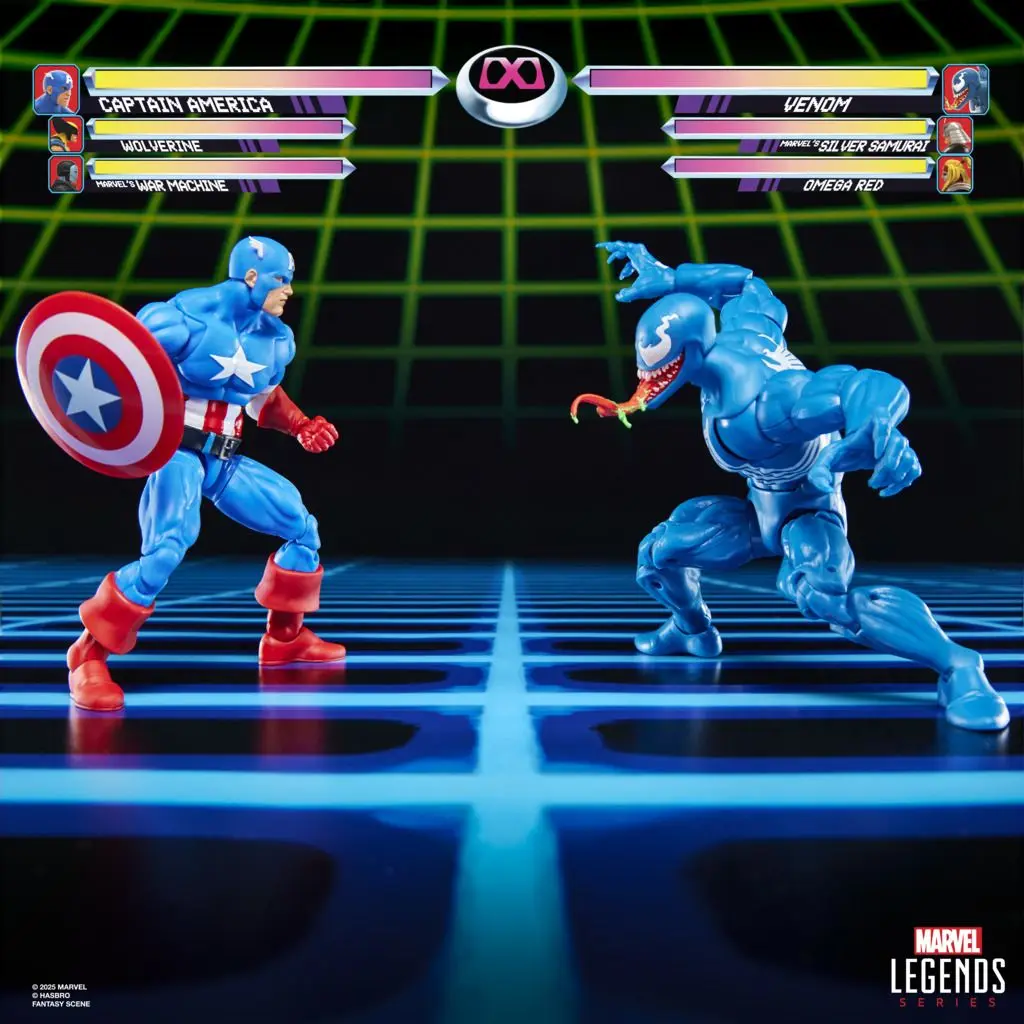 شخصية Marvel Legends Gamerverse MVC Captain America VS Venom 2pack Deluxe Exclusive مقاس 6 بوصات
