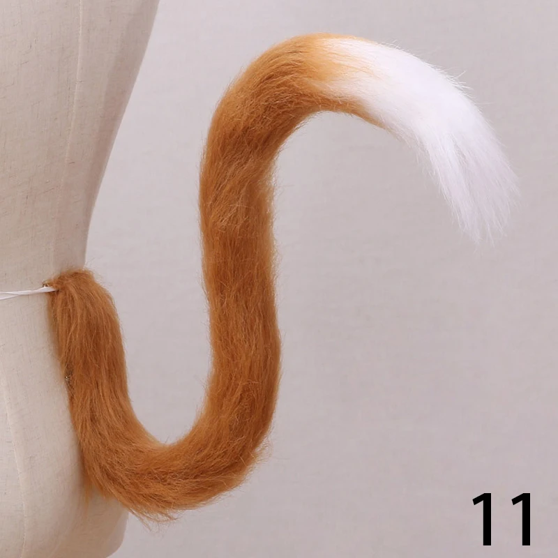 Anime Tail Cosplay dla dorosłych dzieci puszyste pluszowe długi kot ogon pokojówka słodki kotek ogon kostium imprezowy rekwizyt kobiety dziewczyny Kawaii akcesoria