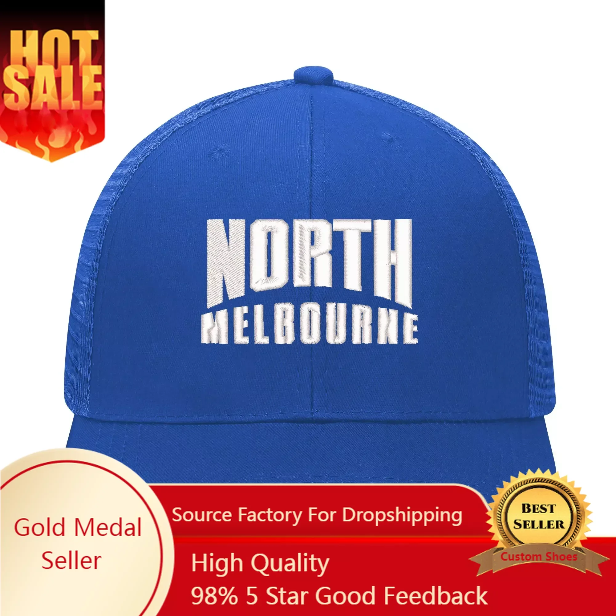 

North Melbourne Kangaroos Australian Football Embroidery Hat Mens Womens High Quality Casual sports cap breathable Custom Made