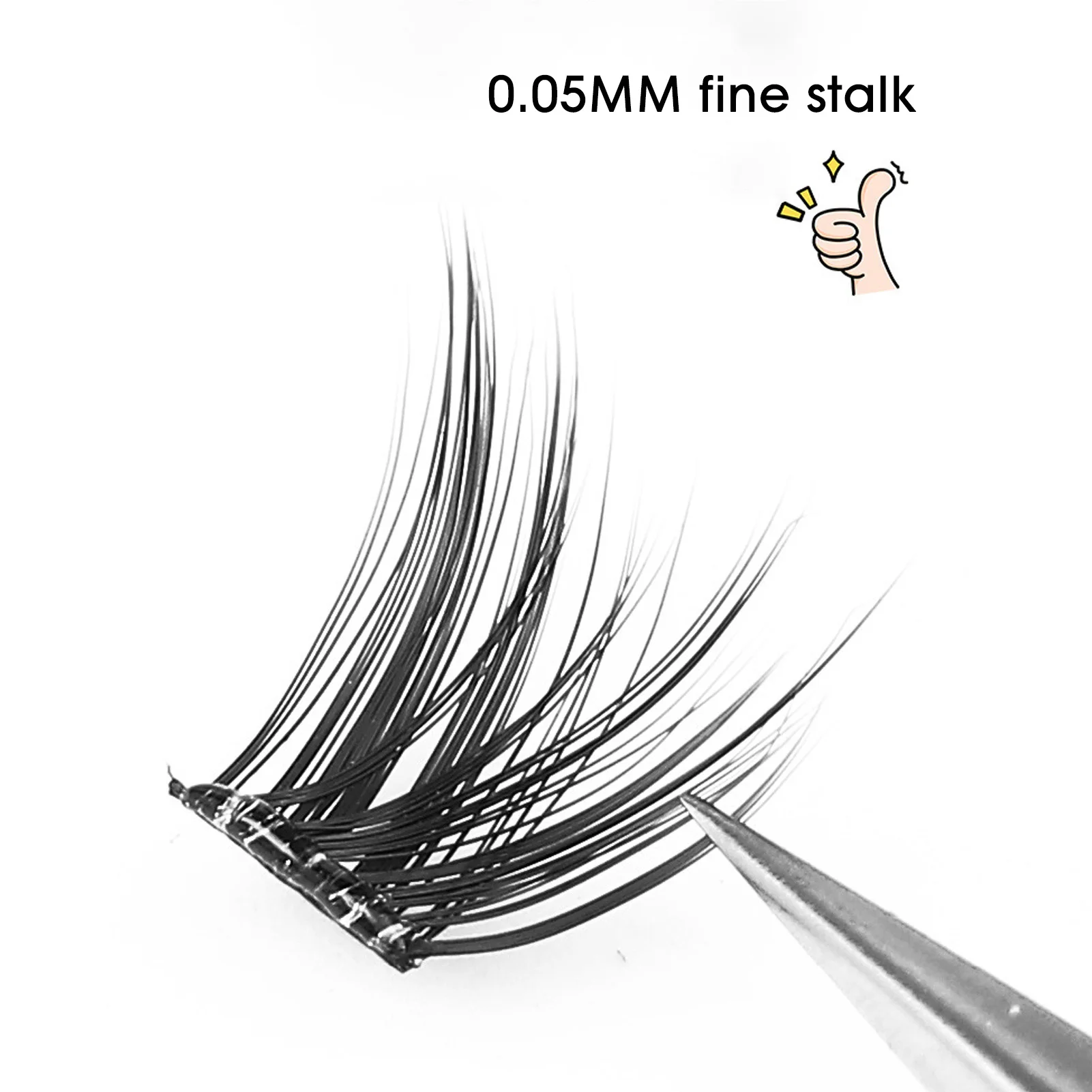 6 Rows No Glue False Eyelashes 7-12mm Individual Natural Manga Lashes Clusters DIY Eyelashes Extension Self Adhesive Eyelashes