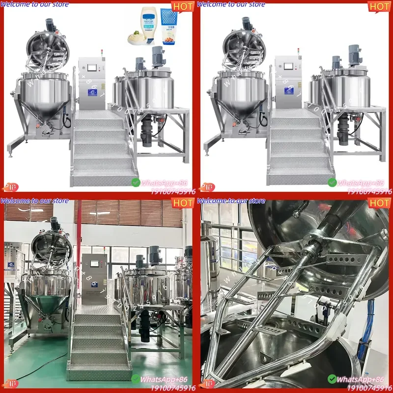 2026Hot Emulsifier Emulsifying Agitator Mixer Stirring Blending Storage Reactor Homogenizer Mixing Tank Mayonnaise Making