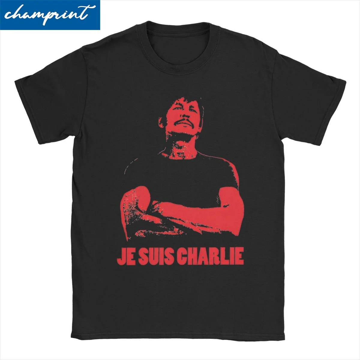 Men Women Charles Bronson Je Suis Charlie Halloween T Shirt Men Women's Cotton T-Shirt Crewneck Tee Shirt Short Sleeve Tops