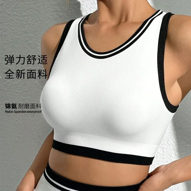 Yoga Vest Sports Running Fitness Breathable Striped Tank Top Quick Dry Fitness Clothing Sexy Slim Top Women Sleeveless Slim Yoga