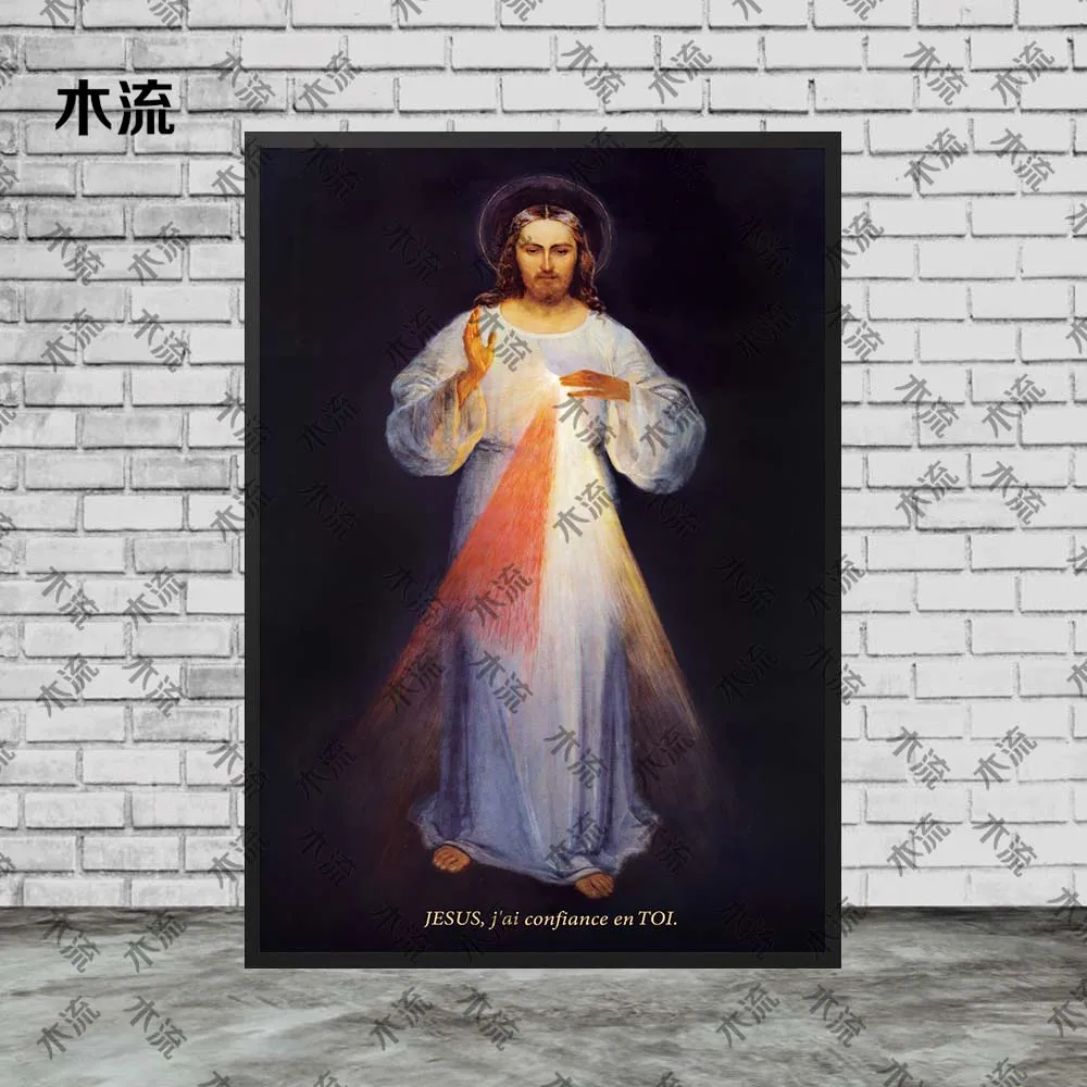 Jésus miséricordieux , divine mercy Christianity Poster Canvas Posters Prints Religion Wall Art Living Room Decor