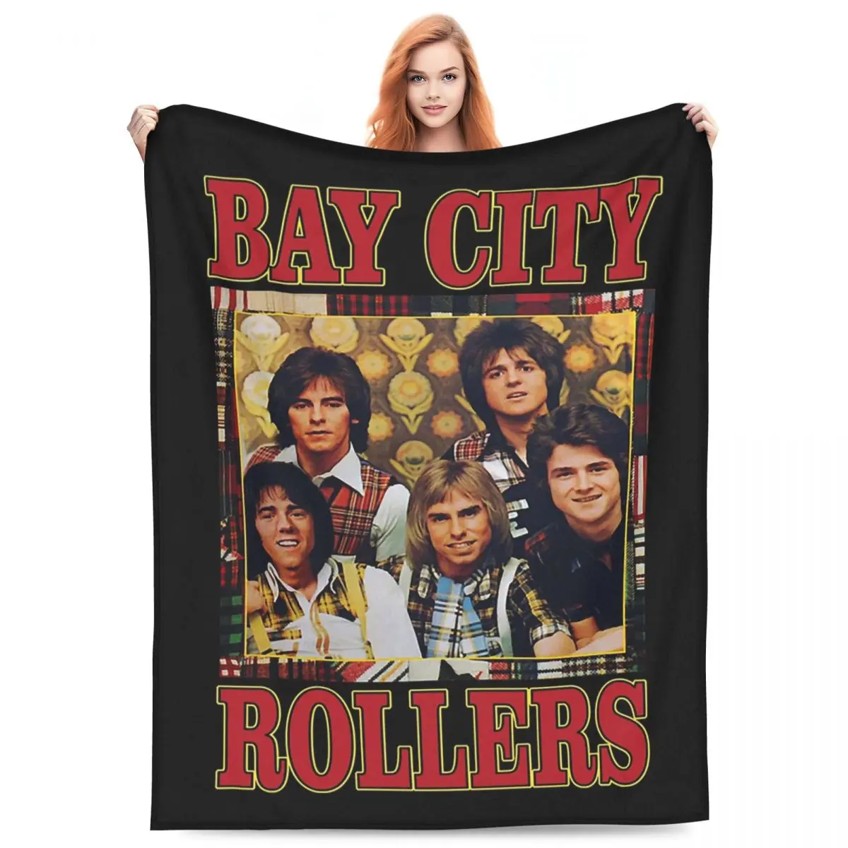 Couverture en flanelle Band Bay City Rollers, style rétro vintage, pour canapé, couverture chaude pour la maison, la chambre à coucher, couvre-lit, couette