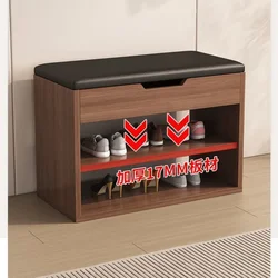 Nordic Solid Wood Shoe Changing Stool Home Door Shoe Cabinet Seat Stool Integrated Home Shoe Rack Seated Shoes Stool Door Stools