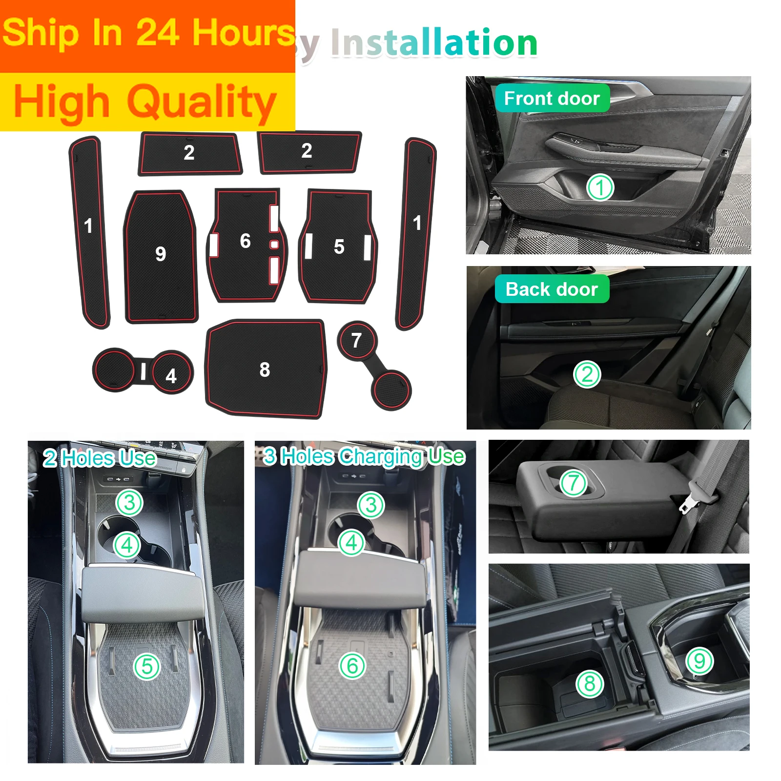 New For Renault Austral E-Tech Hybrid 2022 2023 2024 2025 Car Door Groove Mat Auto Interior Renault Austral 2025 Accessories Hig