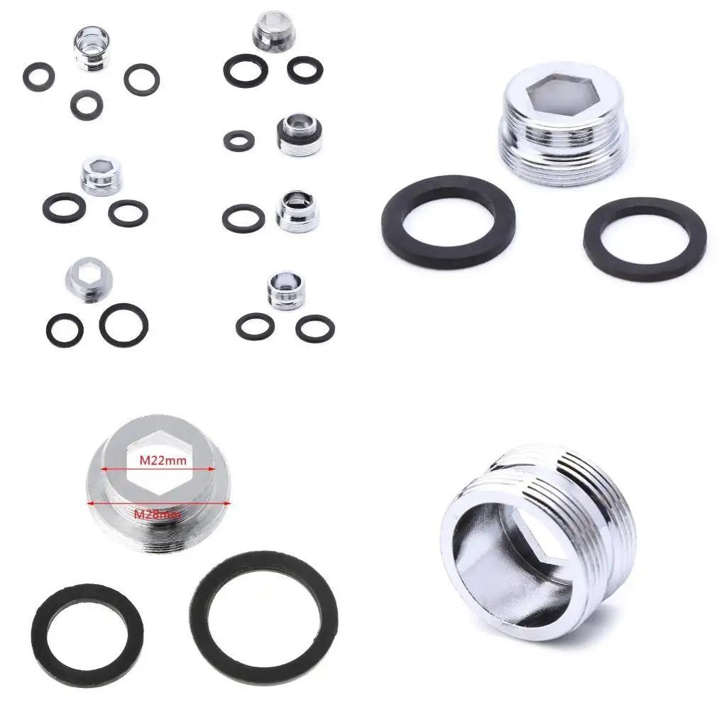 652F Solid Metal Adaptor Outside Thread Water Saving Kitchen Faucet Tap Aerator Conne
