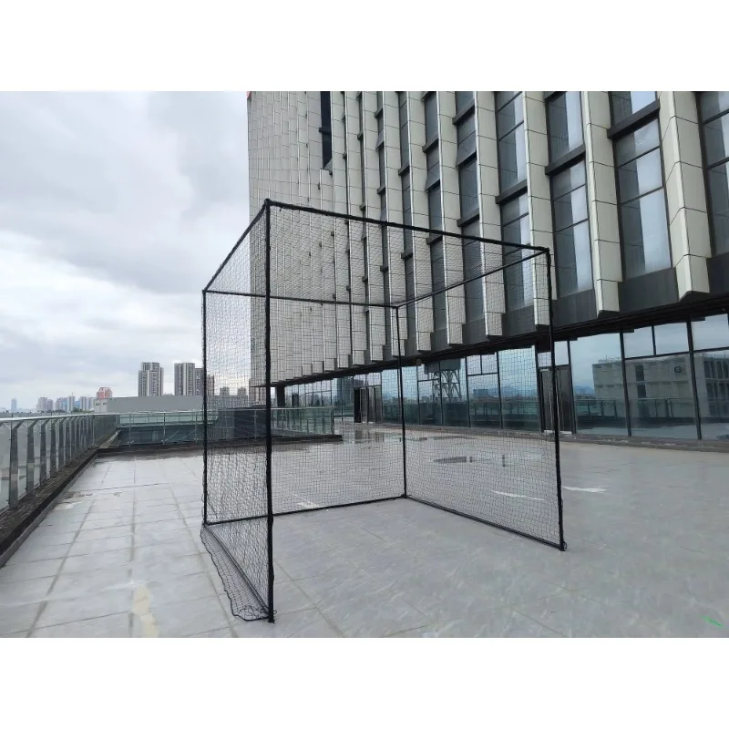 Portable Detachable 3x3x3m Baseball Hitting Cage with Net for Outdoor Training Equipment