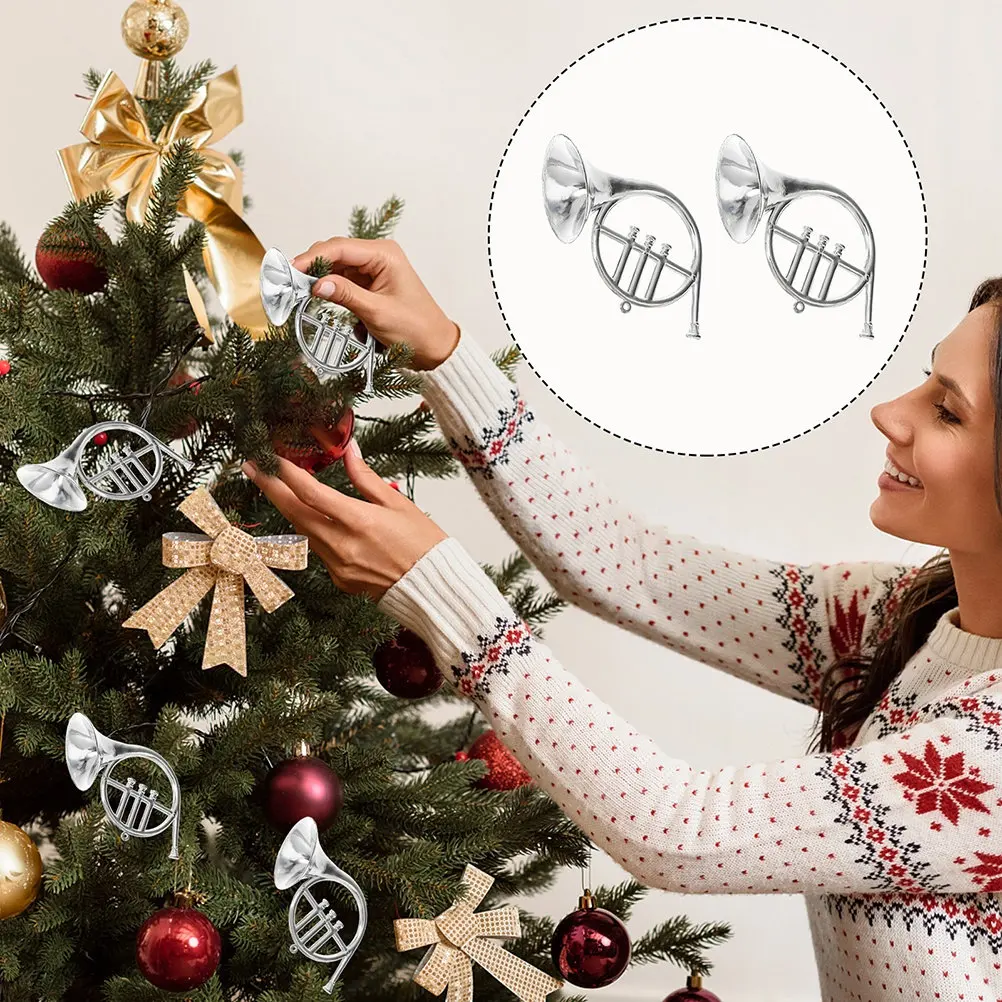 12Pcs Christmas Instrument Pendants Xmas Tree Hanging Ornaments Musical Decoration for Party Musical Instrument Ornaments