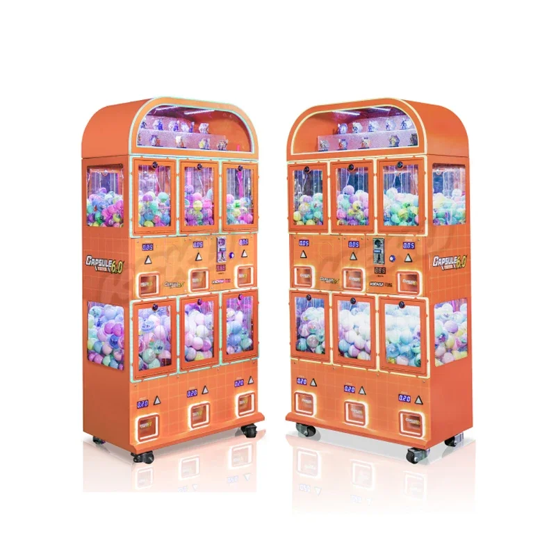 2024 Shopping Mall Coin Operated Kids Games Gashapon Toy Machine Transparent Capsule Vending Machine For Sale