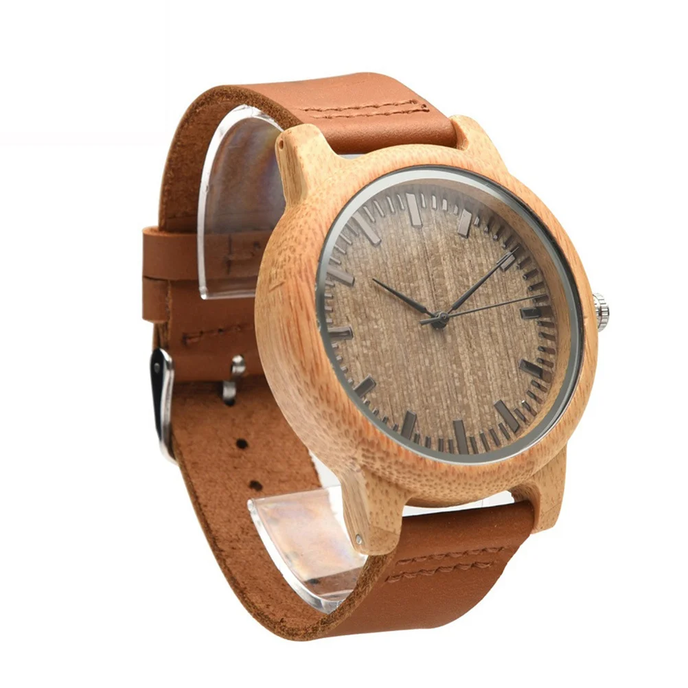 

1Pcs Wooden Watch Band Lightweight Vintage Casual Wristwatch for Men Maple Surface Bamboo Wristwatch