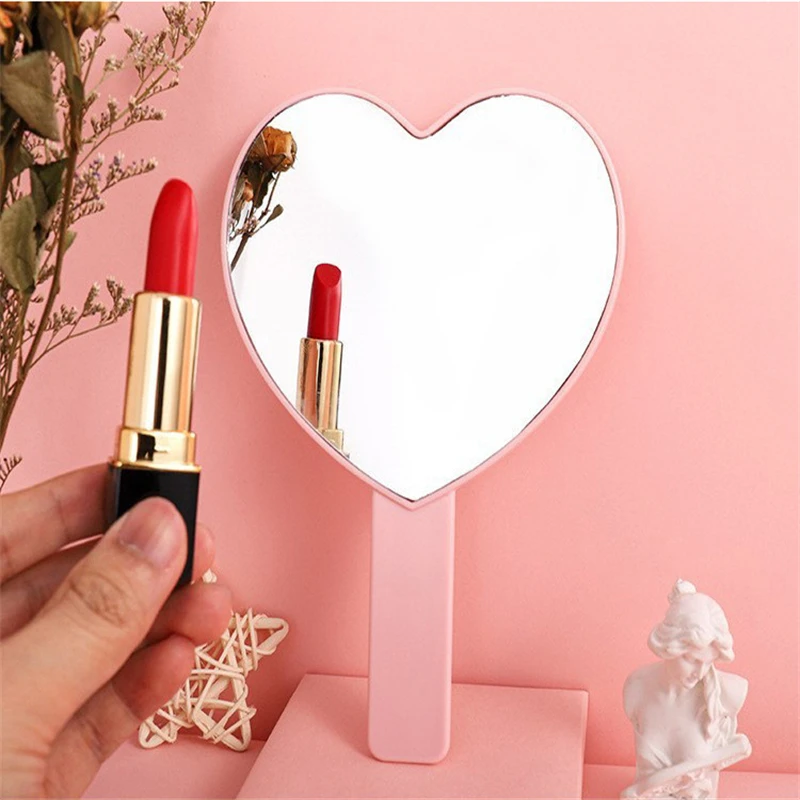 Espelho galvanizado hd, materiais de proteção ambiental, sensação suave, portátil, mini espelho de maquiagem portátil simples