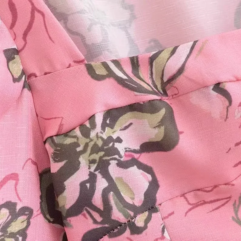 Faionable Mixed Media Printed Women's irt JNLEAOG Autumn New Sle Loose Fit ort Sve Square Collar Casual Top