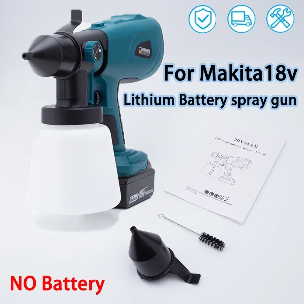 Cordless Electric Spray Gun For Makita 18V Lithium Battery High Power Control Electric Household Paint Sprayer (NO Battery)