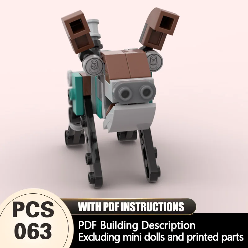 

Creators Animal Series Model MOC Building Bricks Vintage Motorcycle Pig Modular Technology Gifts Holiday Assemble Children Toys