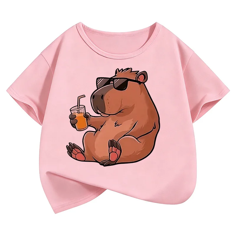 Cute Dolphin Cotton Cartoon Printed Children's T-shirt Personalized Round Neck T-shirt Summer New Parent Child Fashion T-shirt