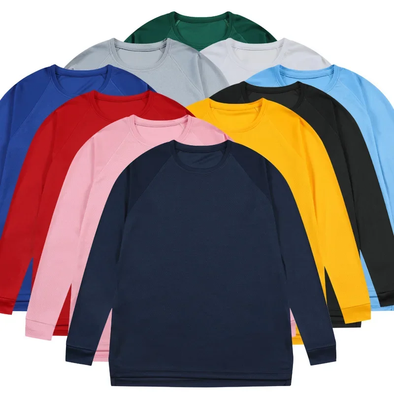 5pcs Long Sleeve Training Uniform Autumn and Winter Running Fitness Crewneck Sports Training T-shirt Loose Breathable Top T