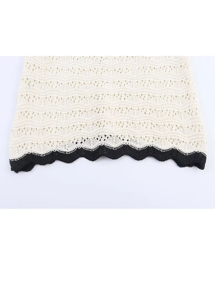 HH женский летний элегантный однотонный топ без рукавов с круглым вырезом + шикарная уличная повседневная трикотажная юбка-миди с эластичной резинкой на талии