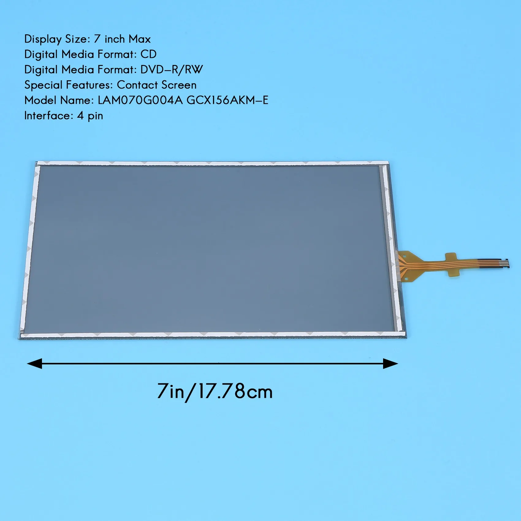 Digitizer กระจกระบบนำทางหน้าจอสัมผัส7นิ้วสำหรับ C5 208 2008 C3XR GCX156AKM-E LAM070G004A รถ