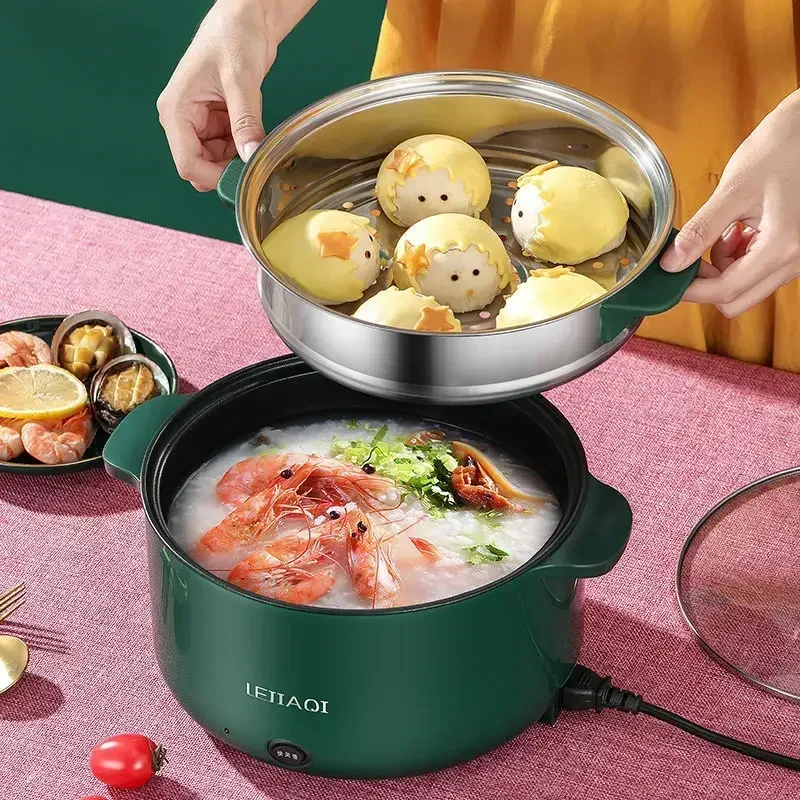 Electric cooking pot household multi-function rice cooking pot electric hot pot electric frying pot dormitory small electric pot