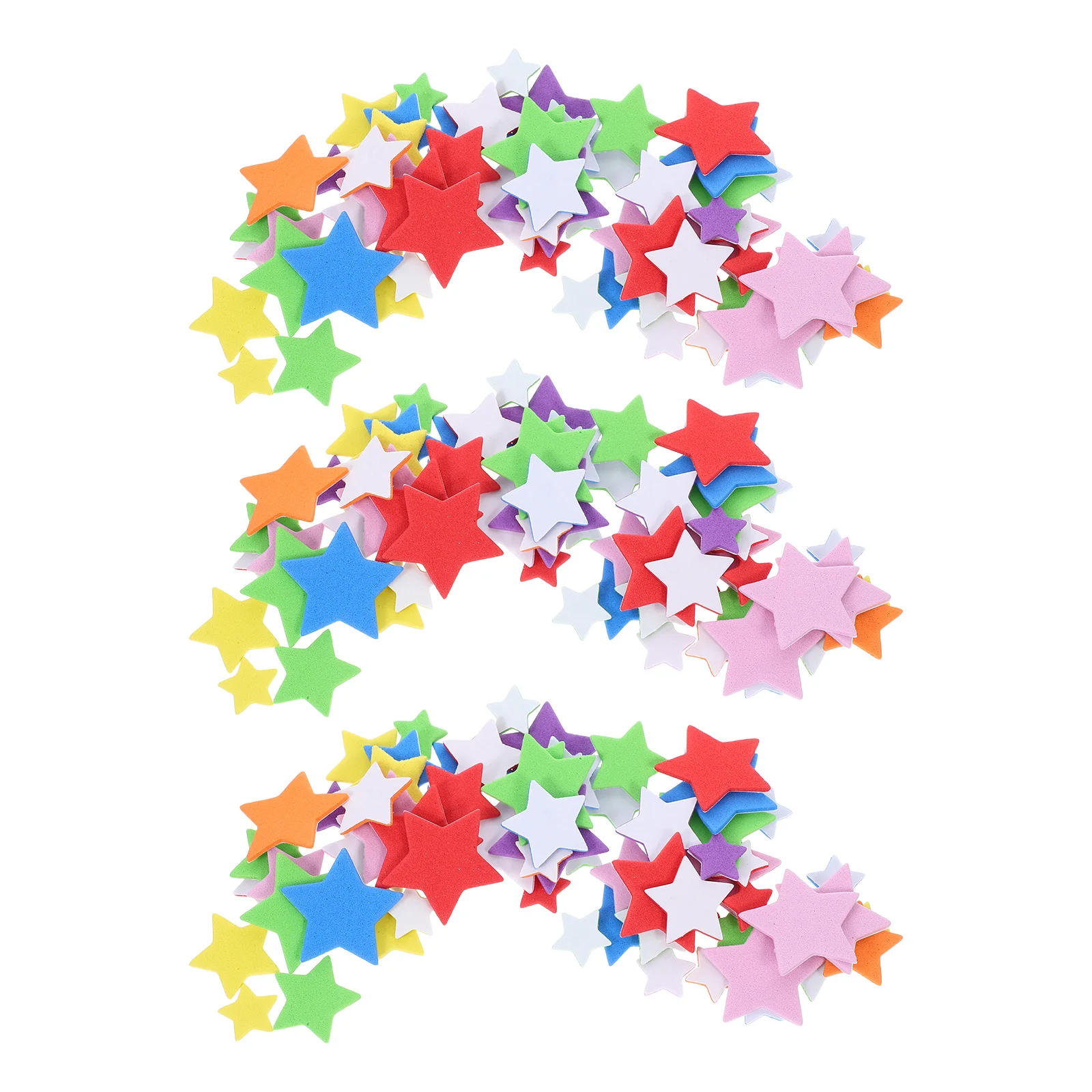 ملصقات على شكل نجمة إسفنجية من إيفا ملونة ذاتية اللصق للتعرف على شكل ألوان القصاصات اليدوية في الفصول الدراسية