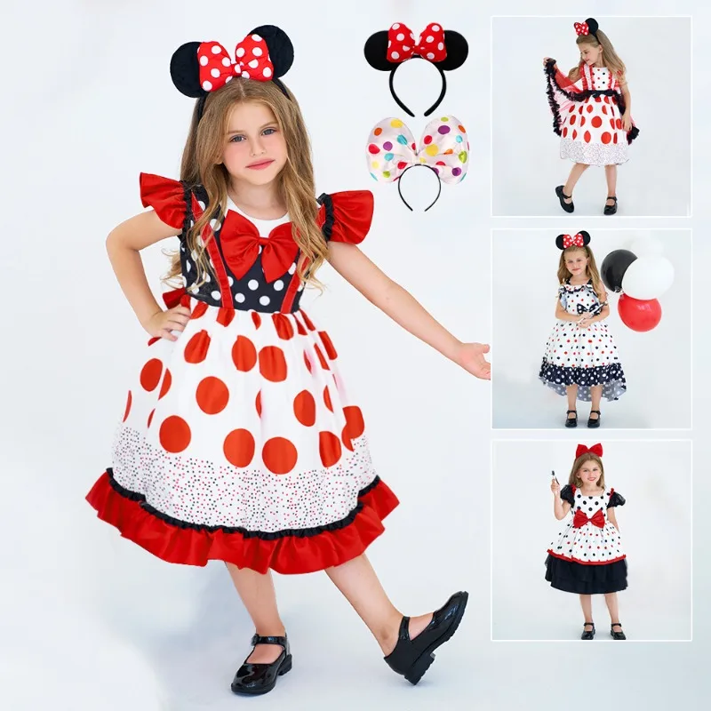 

Children's Day Minnie Mouse Cosplay Costume Mickey Beautiful Dress Stage Performance Carnival Party Outfits Girls Birthday Gifts