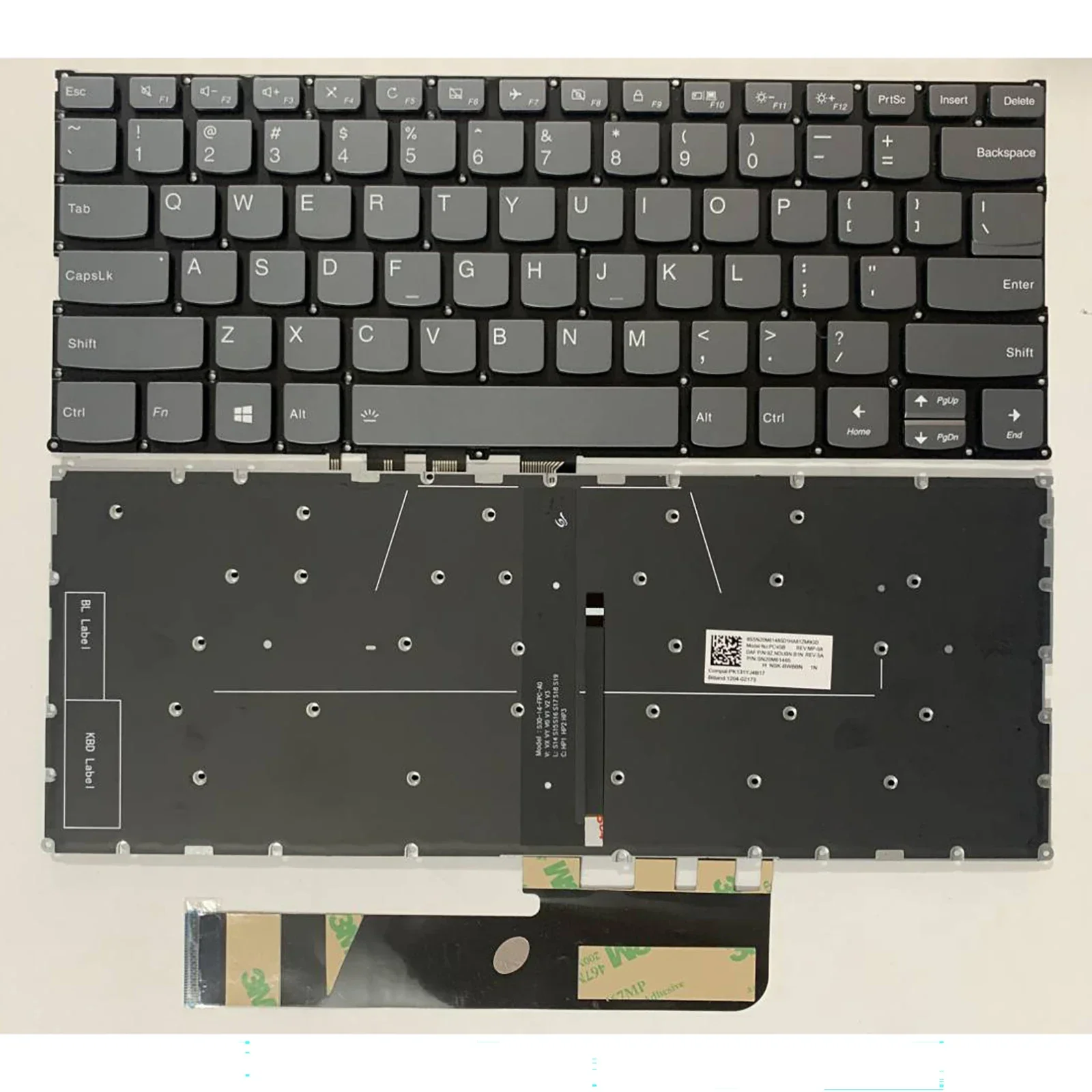 

NewUS SP для Lenovo S540-13 YOGA 730-13IKB/13IWL YOGA 730-15IKB/15IWL YOGA 530-14ARR клавиатура ноутбука