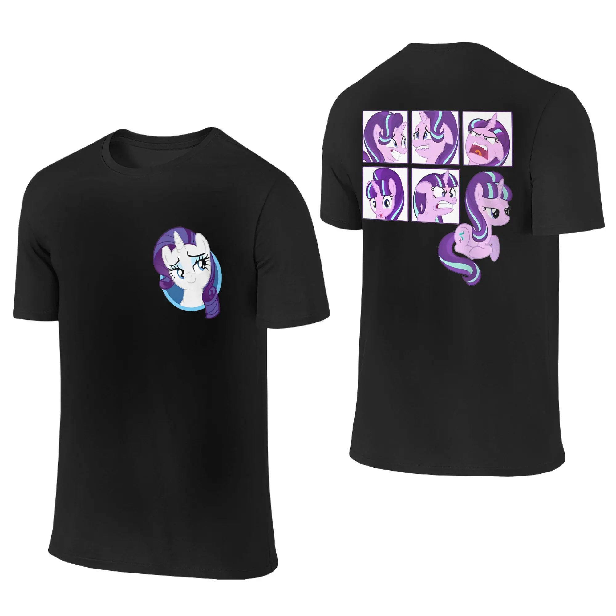 Men Women T-Shirt Starlight Glimmer Faces Pure Cotton Tees Short Sleeve Ponies friendship is magic T Shirts Crewneck Clothes