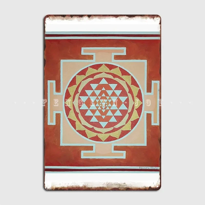 Tripura Sundari Yantra-Sri Yantra Metal Plaque Poster Cinema Kitchen Kitchen Create Plaques Tin Sign Posters