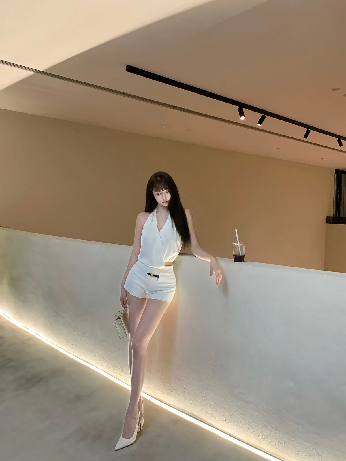 

Liuu Asymmetrical Neline Crop Top Women's Summer Faionable Outerwear Vest Strapl Polyester Fiber ort Length Color