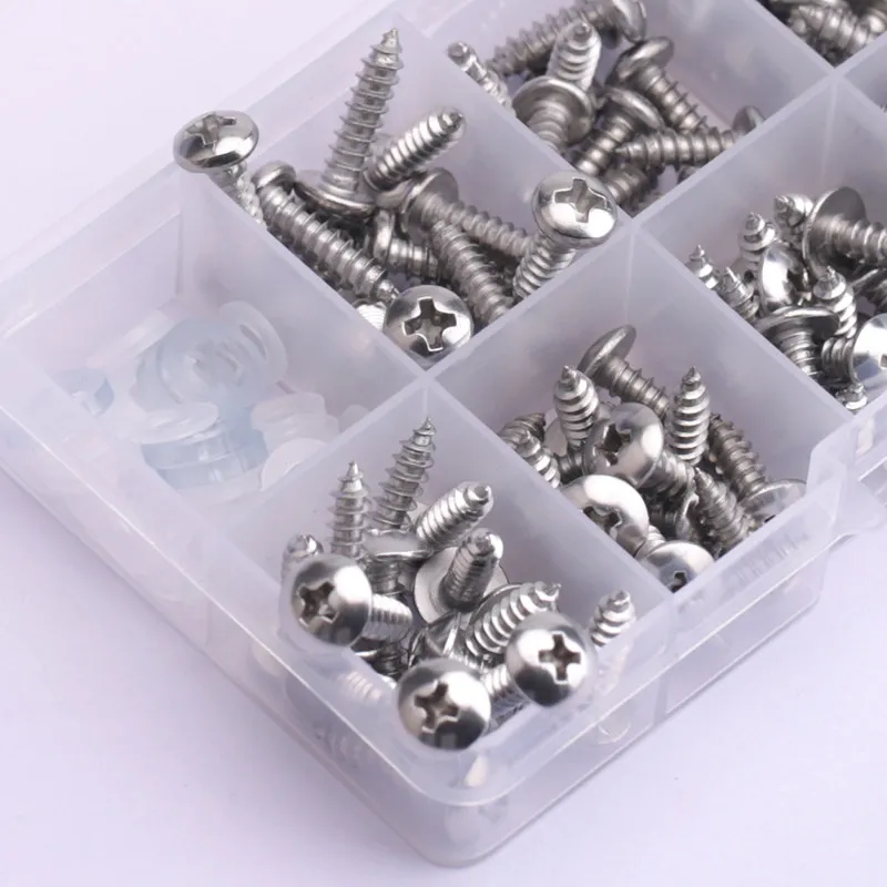 M4 Air Conditioner Repair Shell Cross Phillips Round / Truss / Flange Head Self Tapping Wood Screws Washer Assortment Kit