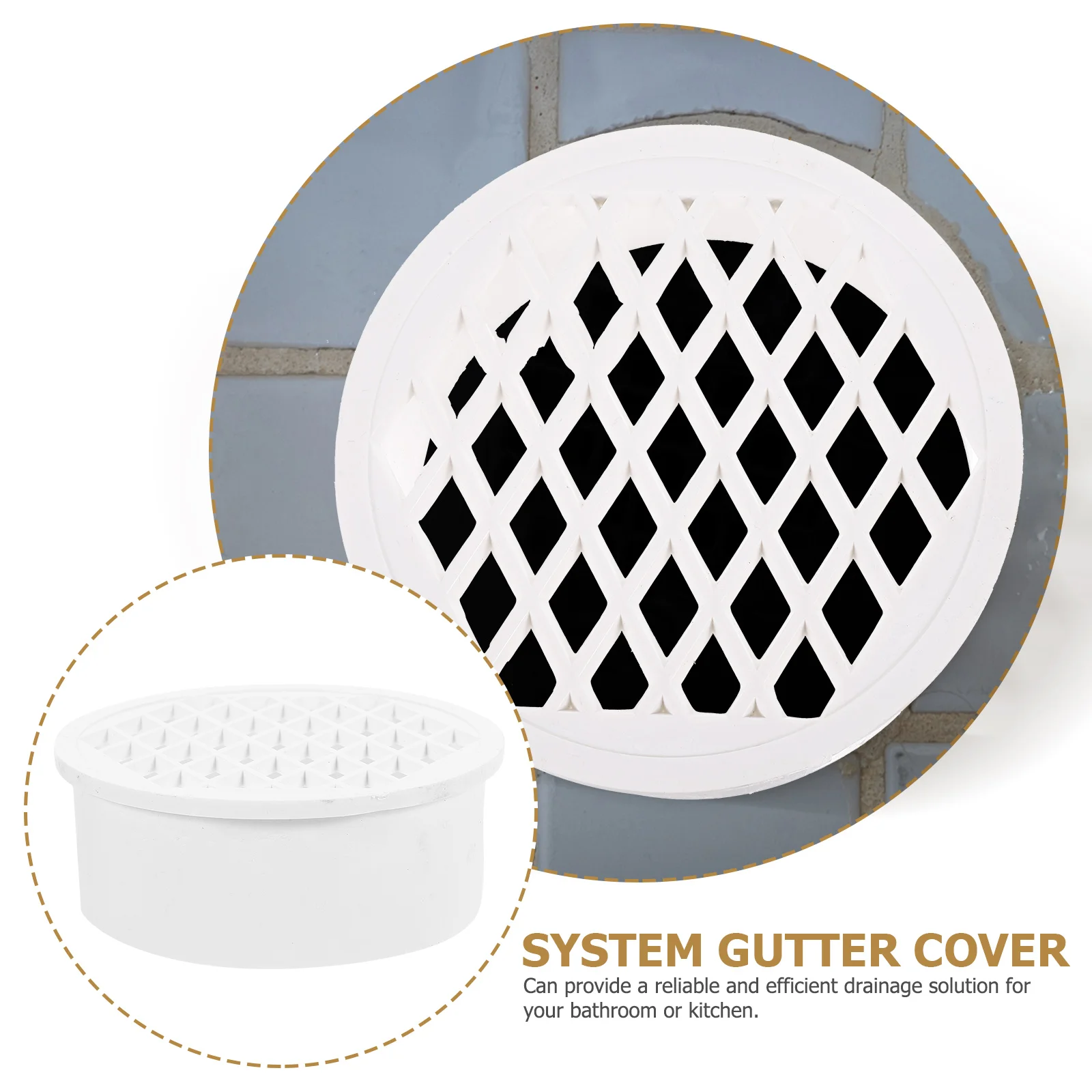 

5pcs 110Mm Durable Plastic Waterproof For Bathroom Kitchen Floor Gutter Cover Downspout Filter Leaf Guard Mesh
