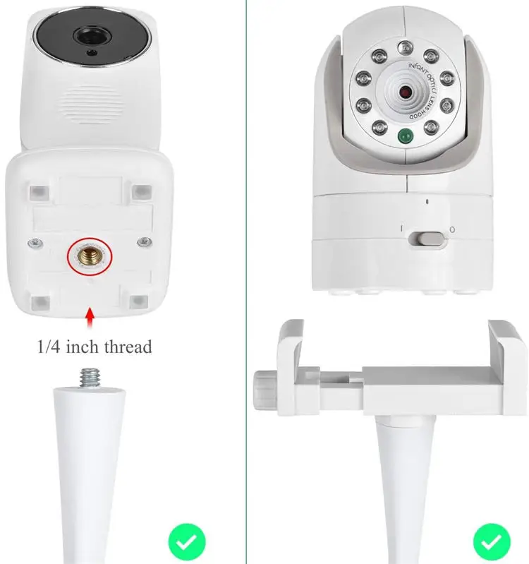 Universal Mount for Baby Monitors Portable Clip Mount Webcam Stand Flexible Twist Mounting Kit Multifunctional Bed Bracket