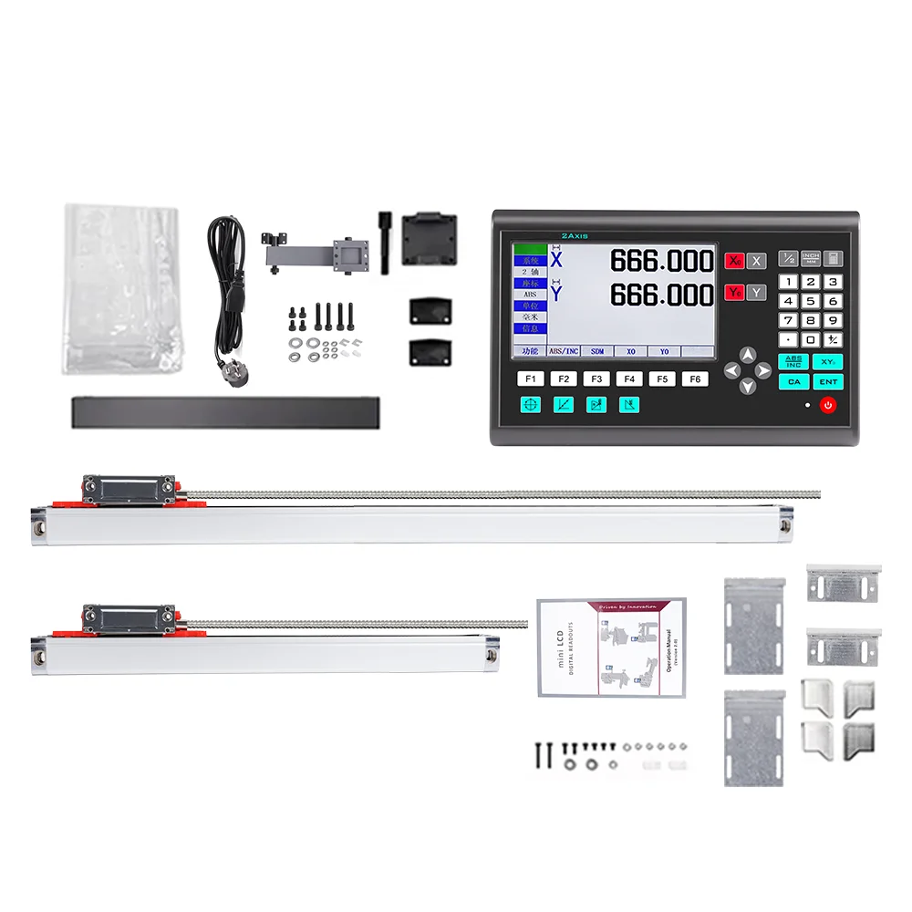 

Original YH800-2 BIG LCD DRO Set 7-Inch Large Screen Digital Readout with 2PCS 5U 5V TTL Linear Encoder KA-300 KA300 for Machine