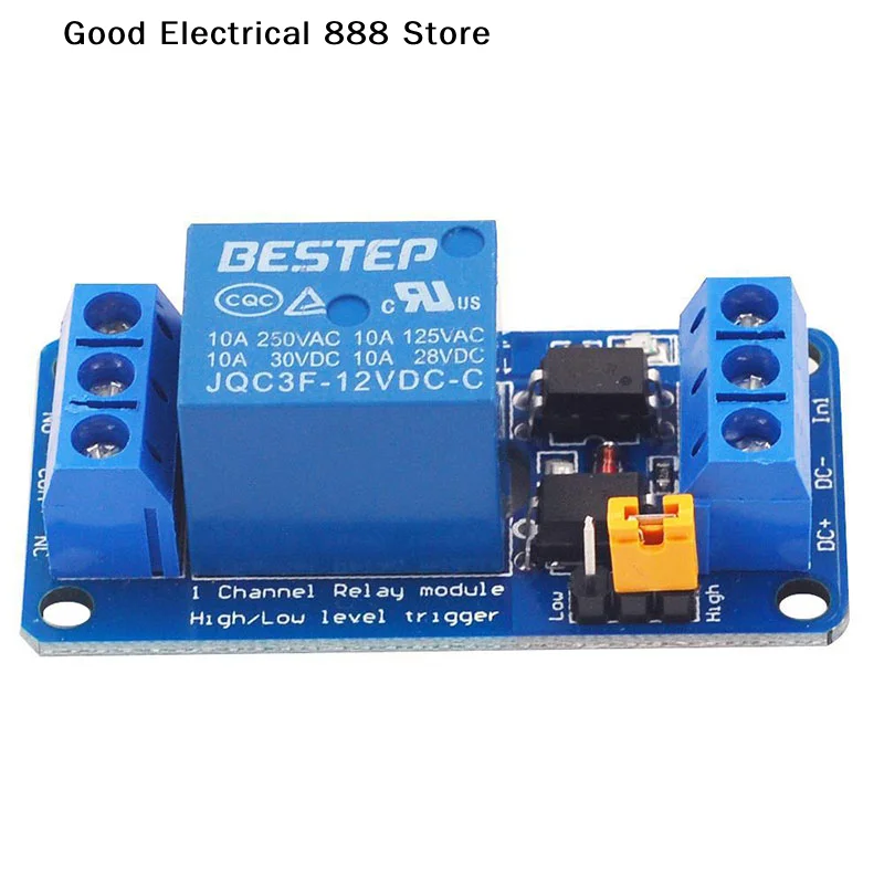 【GE】1PC DC 3.3V 5V 12V 24V 1 Channel Relay Module High And Low Level Trigger Dual Optocoupler Isolation Relay Module Board