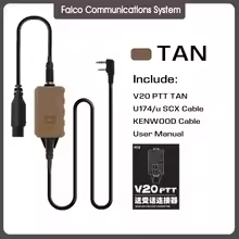 FCS-TACTICAL V20 PTT V20 PTT タン 特別割引
