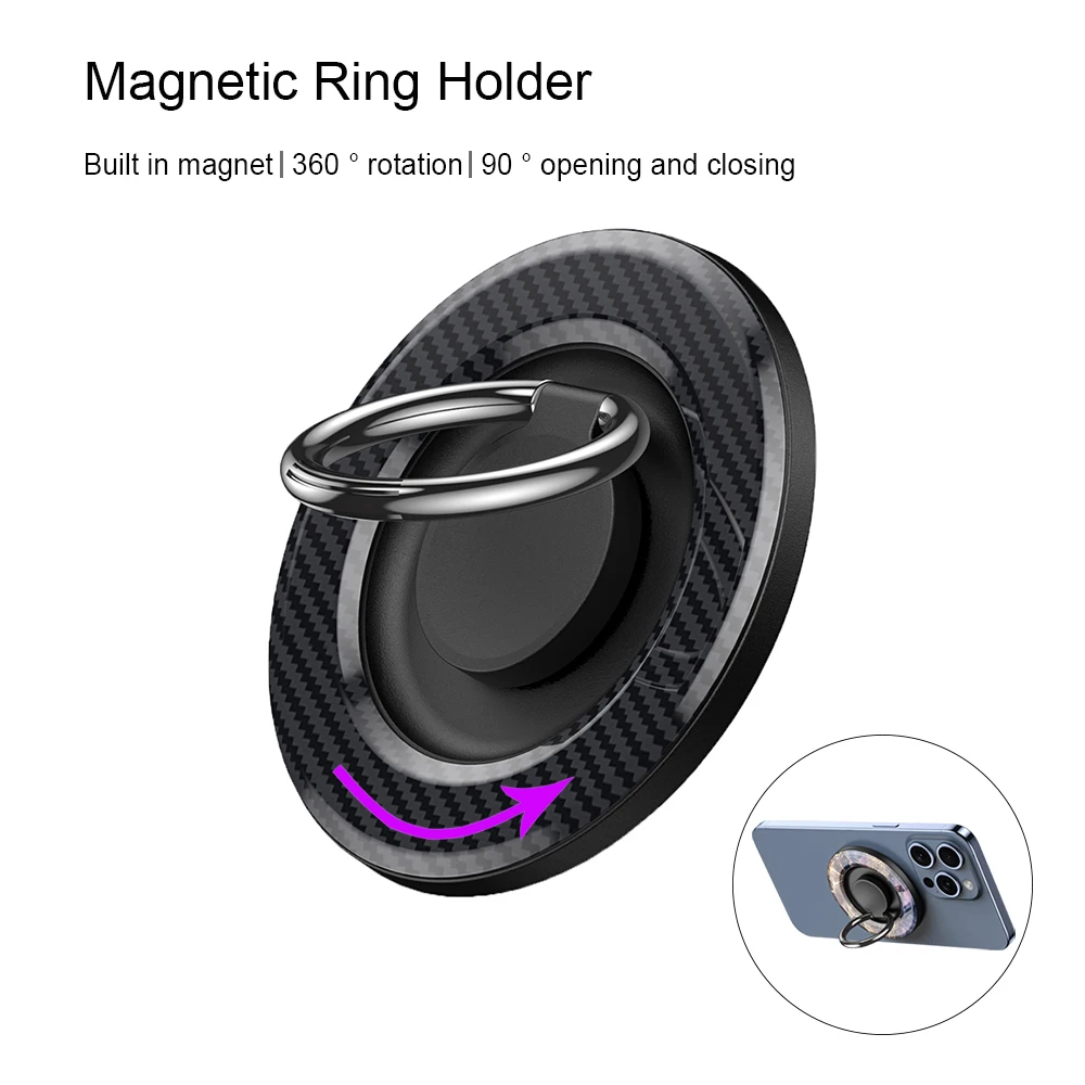 Magnetic Mobile Phone Finger Ring Holder Rotating Gyroscope Mobile Phone Ring Rotating Desktop Stand Lazy Bracket