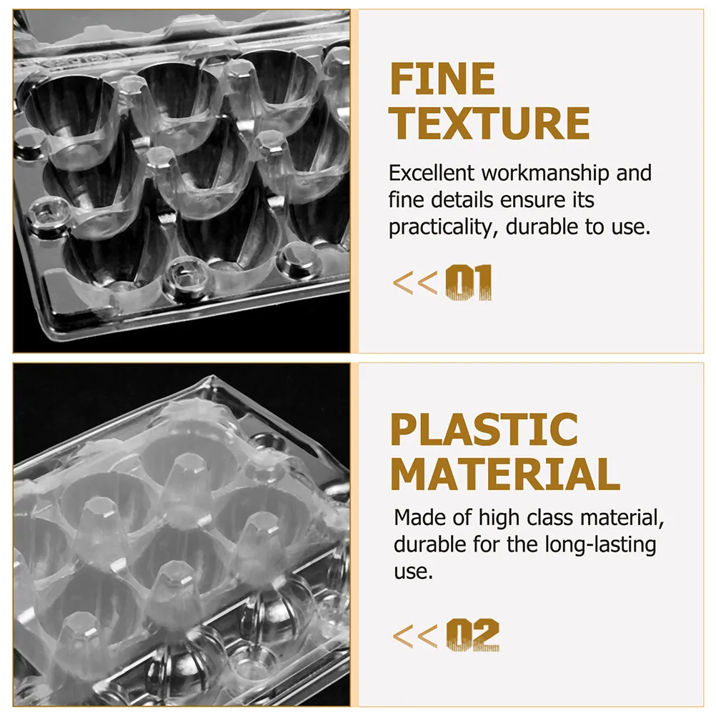 

20pcs Quail Egg Tray Transparent Storage Box Kitchen Egg Container Home Supermarket Clear Holder Carton