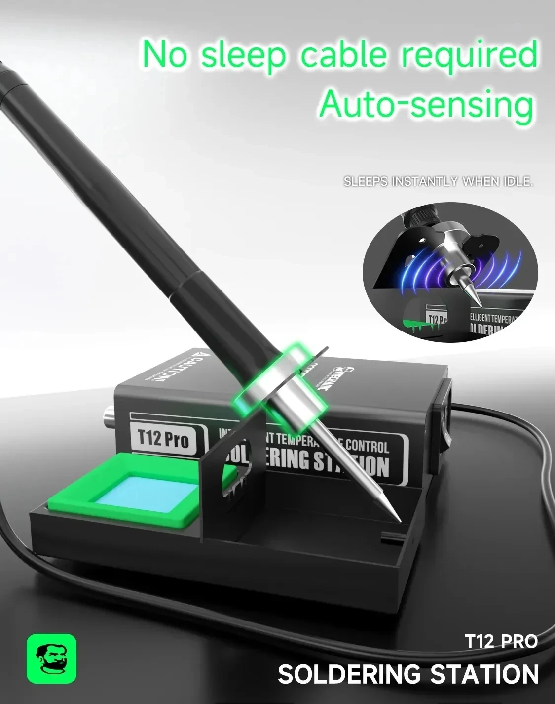 MECHANIC T12 Pro 75W Smart Digital Display Soldering Station 40-500°C for Mobile Phone Motherboard PCB Repair Soldering Tool