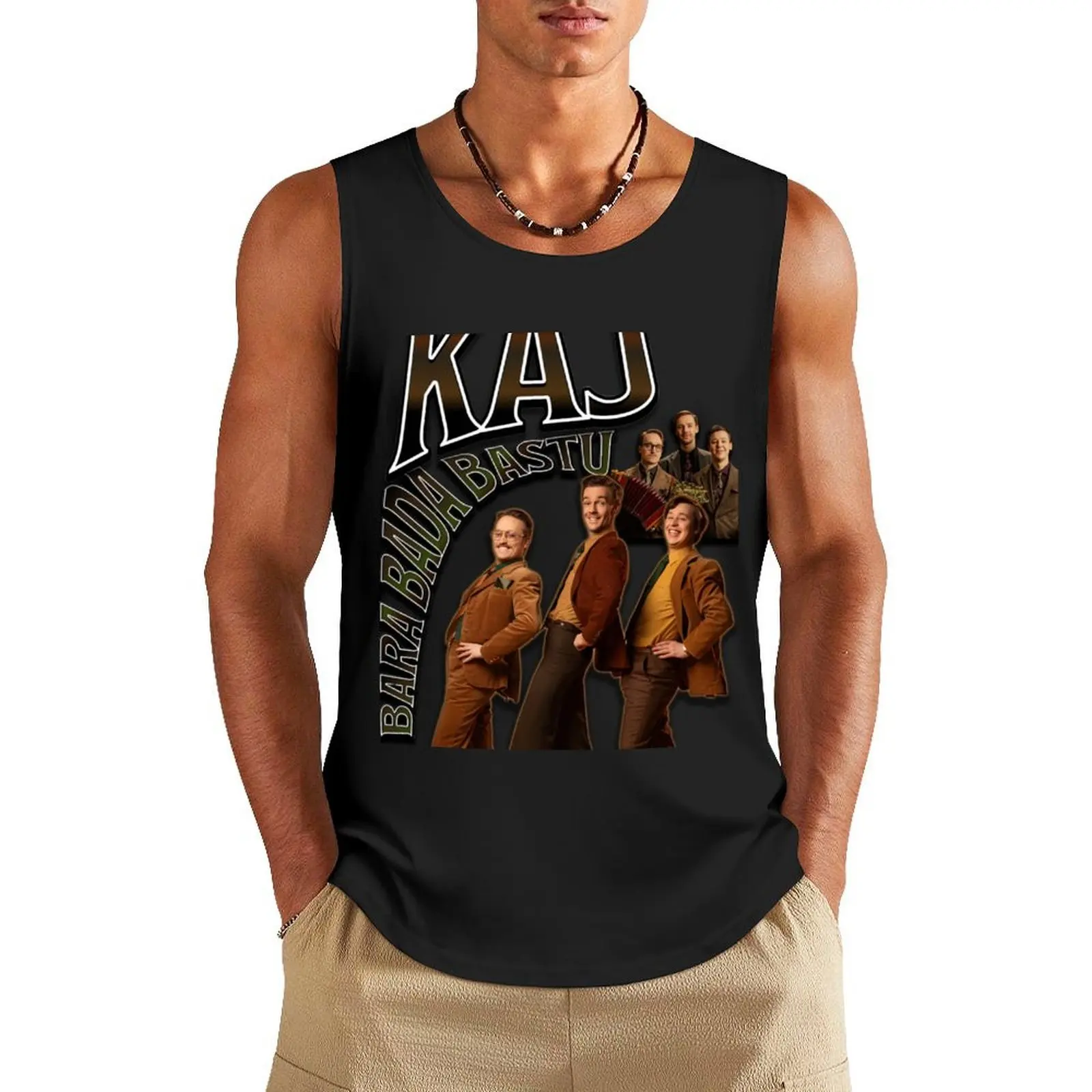 

Kaj Bara Bada Bastu Sweden Eurovision 2025 Tank Top Men's tops summer clothes man 2025 gym top