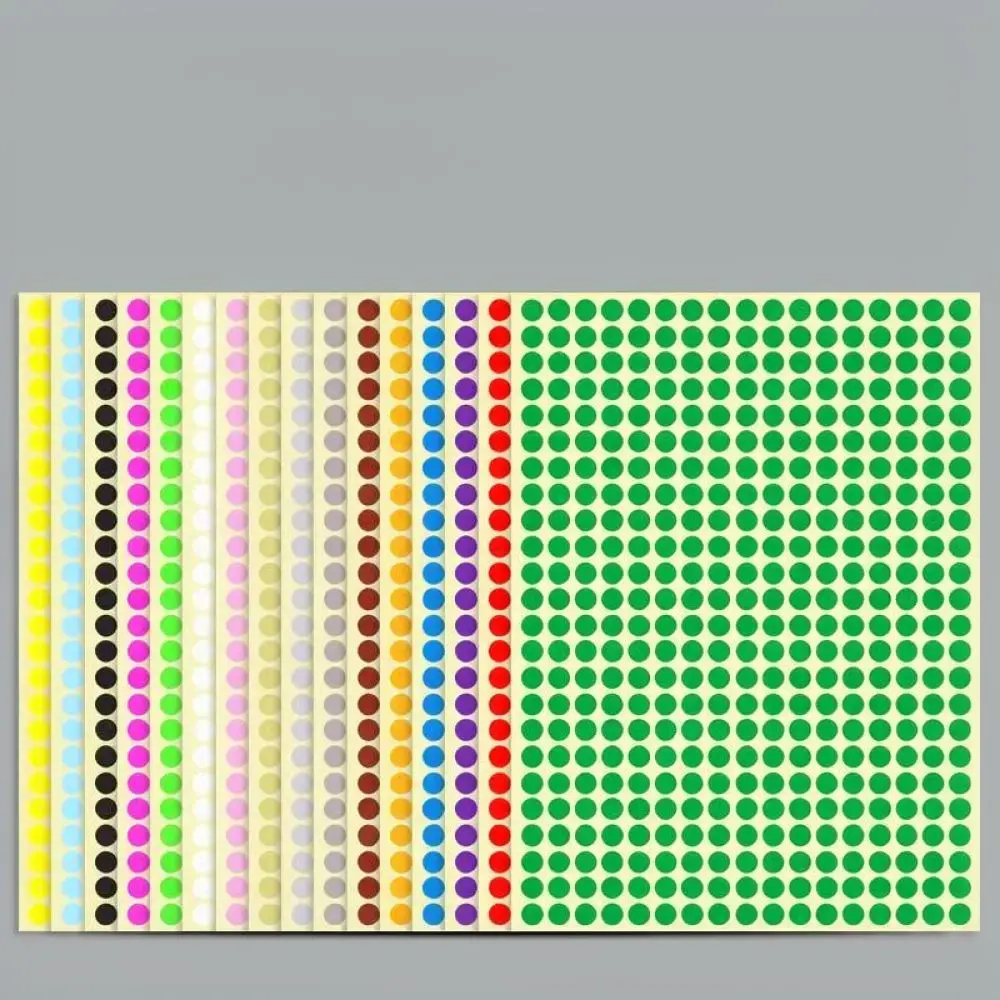 Round Adhesive Dot Labels Multicolor Stickers For File Sorting Planner Decor Office Stationery School Projects