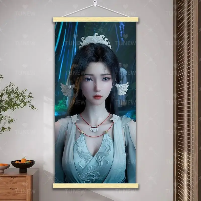 RMJI Song Yu Mu Peiling Zi Ling Yin Yue HD Anime Poster Wall Art Home Decor for Living Room Bedroom Study Room Vertical Scroll