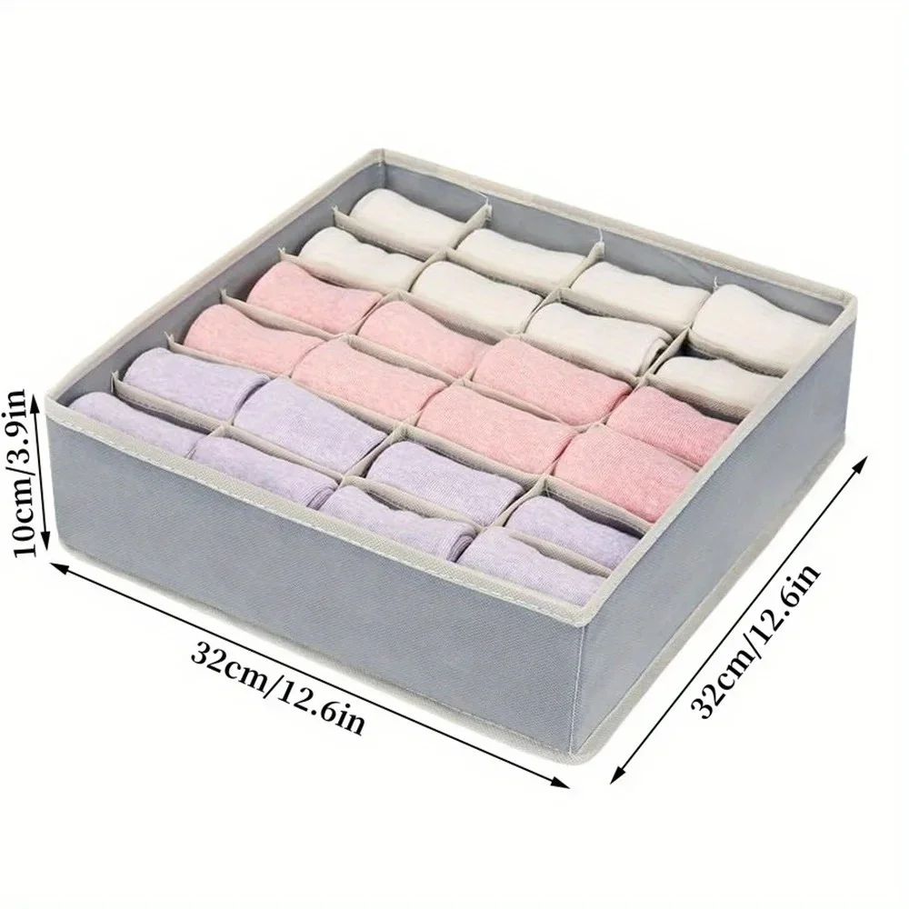 24-Grid Multipurpose Closet Organizer Divider - Collapsible Storage Solution for Socks, Underwear